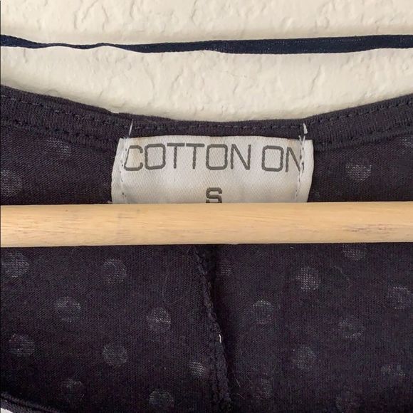 Cottonon polka dot navy tee-S - Picture 2 of 3